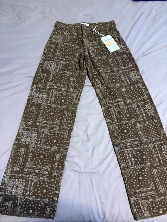 Denim - Women’s Brown Bandana Print Pants